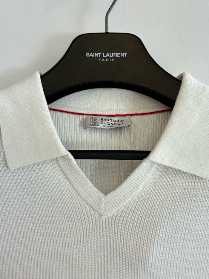 Brunello Cucinelli Knit Polo tee FZTX5600