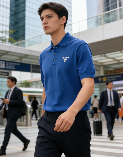 Prada Knit polo tee FZTX5599