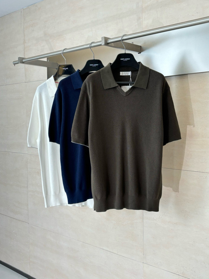 Brunello Cucinelli Knit Polo tee FZTX5600