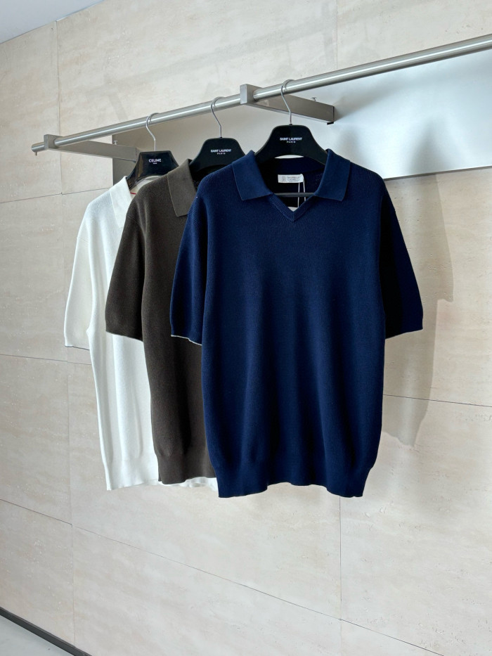 Brunello Cucinelli Knit Polo tee FZTX5600