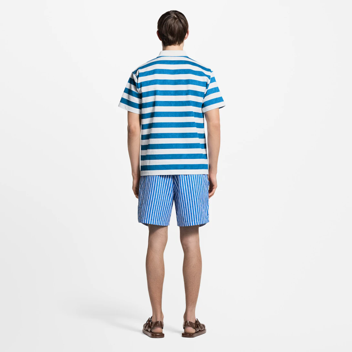 LV monogram striped polo tee FZTX5631