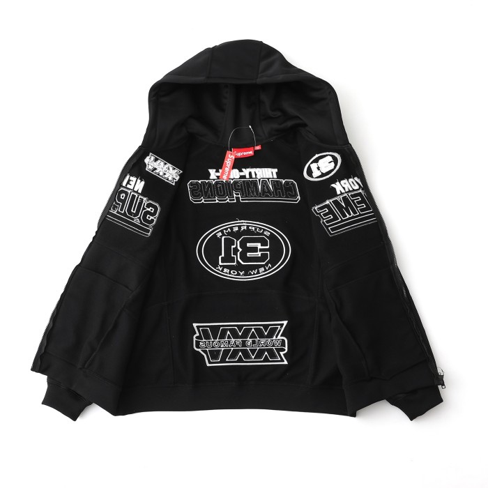 SUPREME FW25 WEEK16 Football Zip Up Hooded SWEATSHIRT FZWY2013