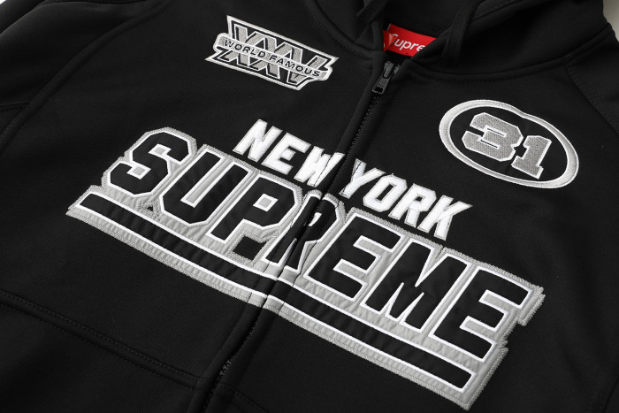 SUPREME FW25 WEEK16 Football Zip Up Hooded SWEATSHIRT FZWY2013