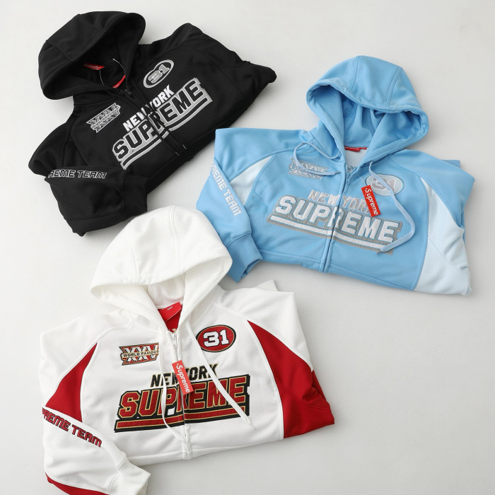 SUPREME FW25 WEEK16 Football Zip Up Hooded SWEATSHIRT FZWY2013