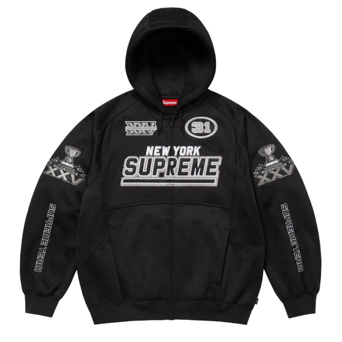 SUPREME FW25 WEEK16 Football Zip Up Hooded SWEATSHIRT FZWY2013