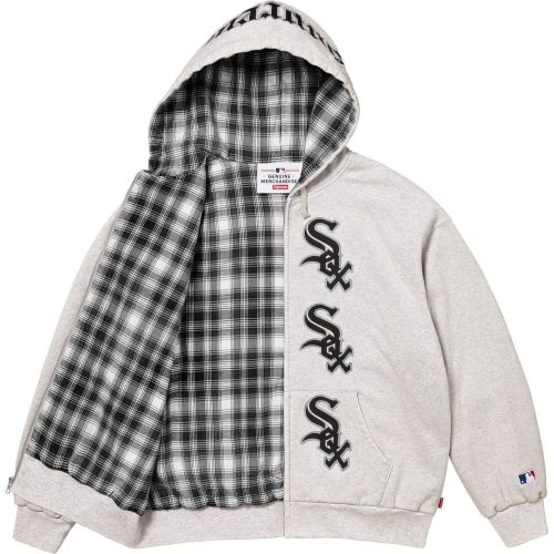 Supreme X Chicago White Sox Zip Up Hooded Sweatshirt FZWY2015