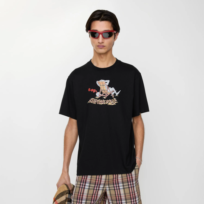 Burberry Beach Knight Cotton T-shirt FZTX5712