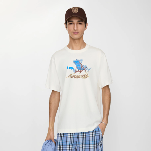 Burberry Beach Knight Cotton T-shirt FZTX5712