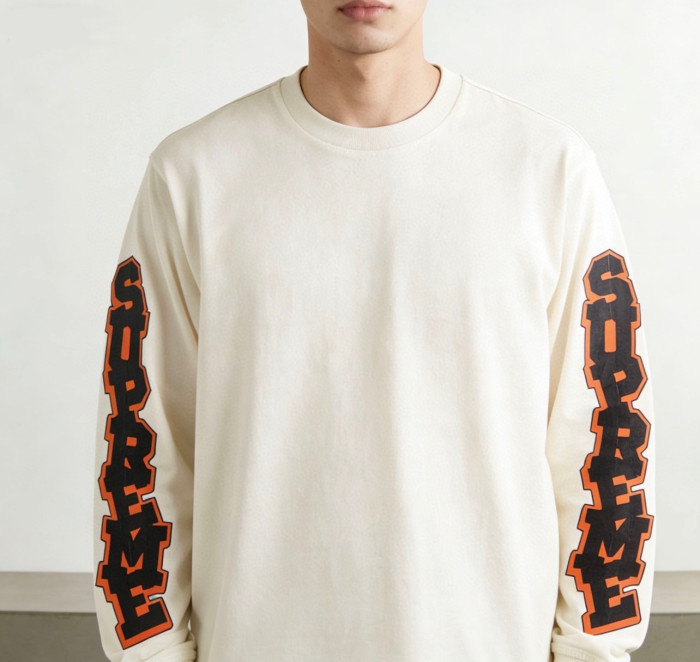 SUPREME SS26 Cracked Sleeve L/S Top Tee FZTX5757