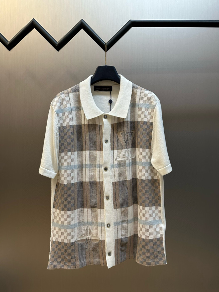 LV MONOGRAM jacquard KNIT Shirt FZCS582