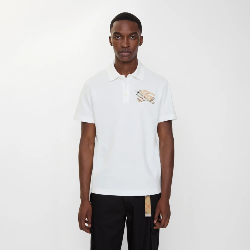 Burberry EKD Check Cotton Polo Shirt FZTX5433