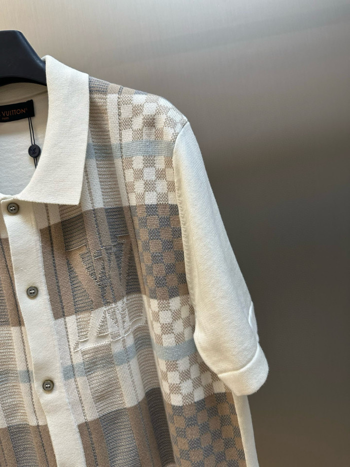 LV MONOGRAM jacquard KNIT Shirt FZCS582