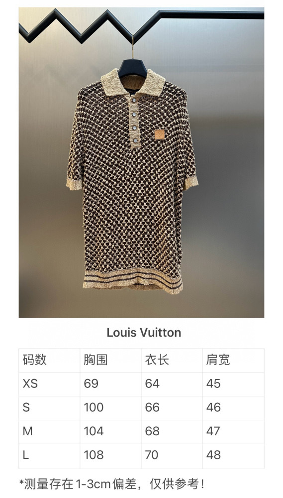 LV knitted mesh polo tee FZTX5477