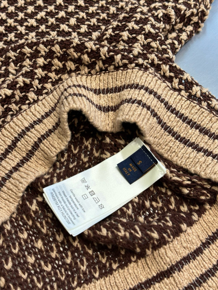 LV knitted mesh polo tee FZTX5477