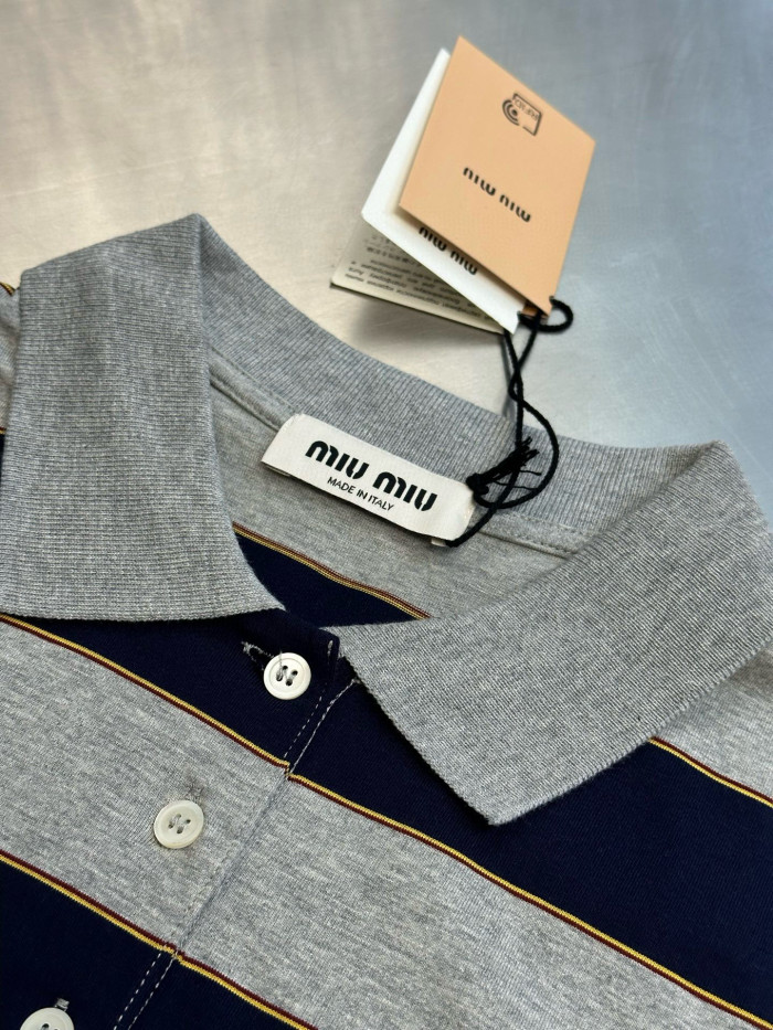 miumiu striped Polo Tee FZTX5791