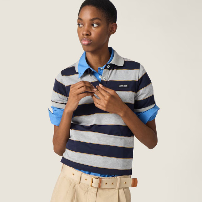 miumiu striped Polo Tee FZTX5791