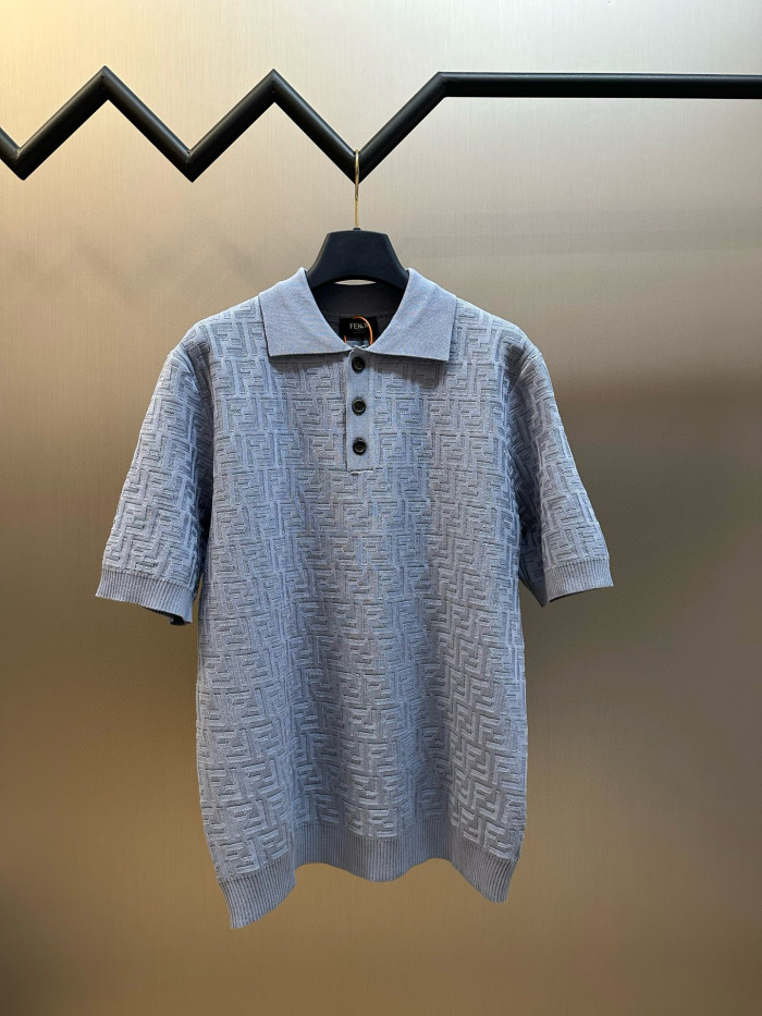 Fendi FF Knitted Polo Tee FZTX5793