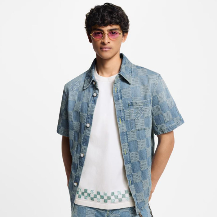 LV DAMIER 3D Denim Shirts FZCS435