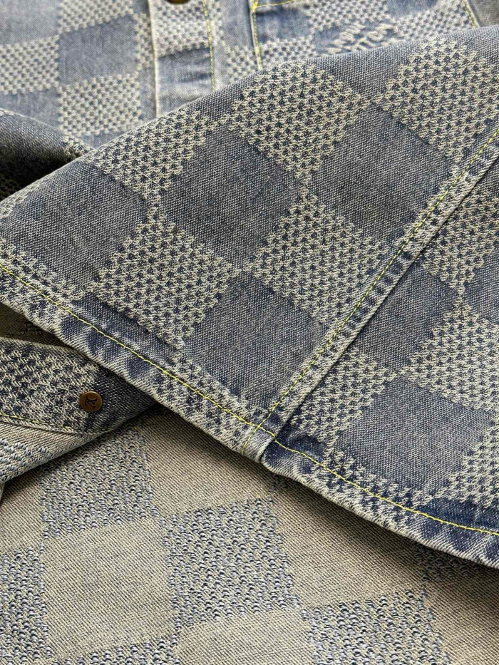 LV DAMIER 3D Denim Shirts FZCS435