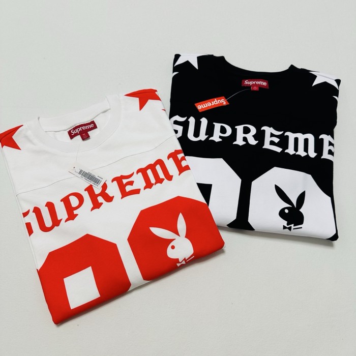 SUPREME X Playboy SS26 Football Top Tee FZTX5759