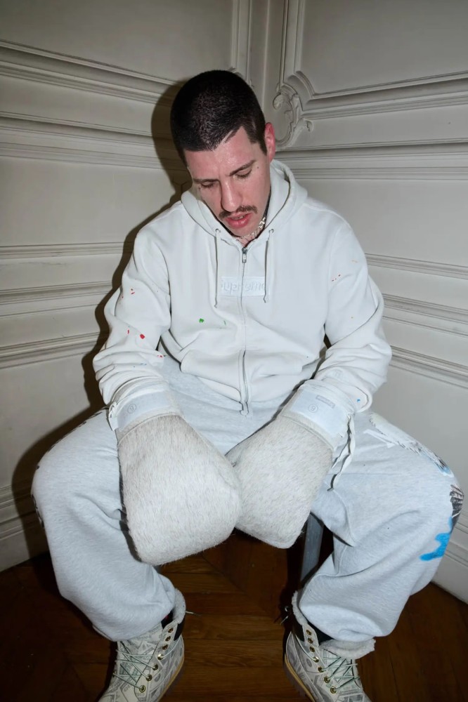 Supreme X Maison Margiela MM6 Box Logo Zip Up Hooded Sweatshirt FZWY2017