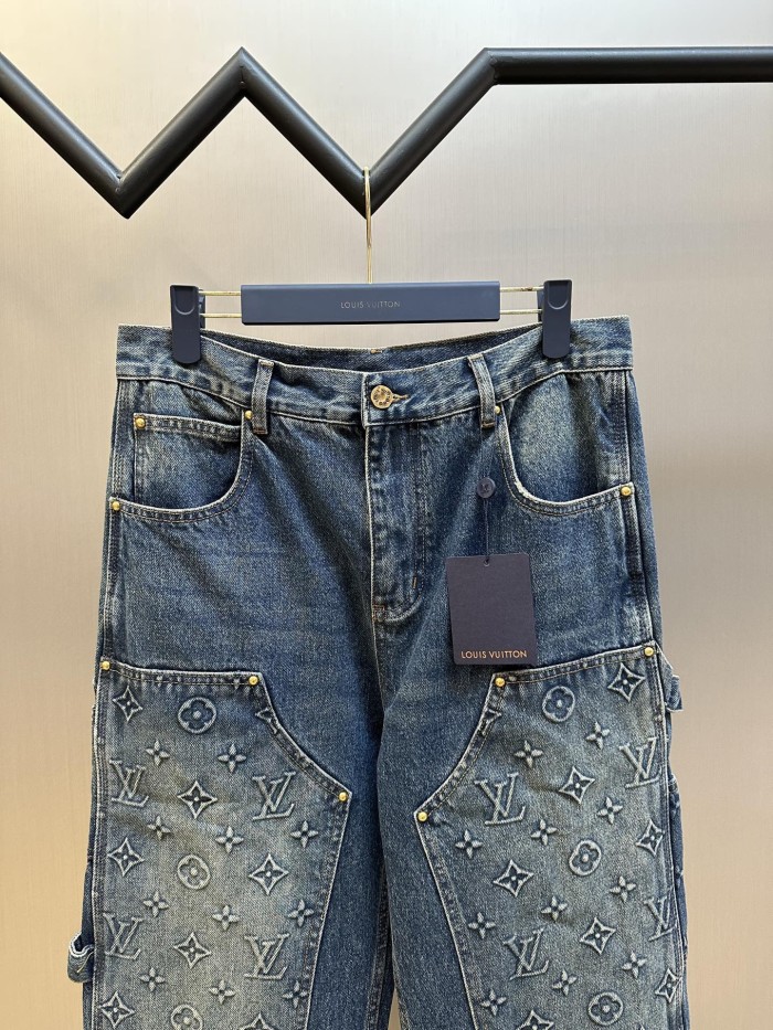 LV MONOGRAM Denim Carpenter Pants Jeans FZKZ1794