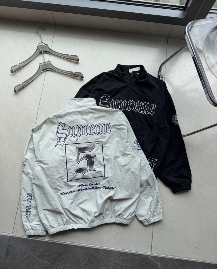 SUPREME SS25 WEEK12 Old English Track JACKET FZJK1916