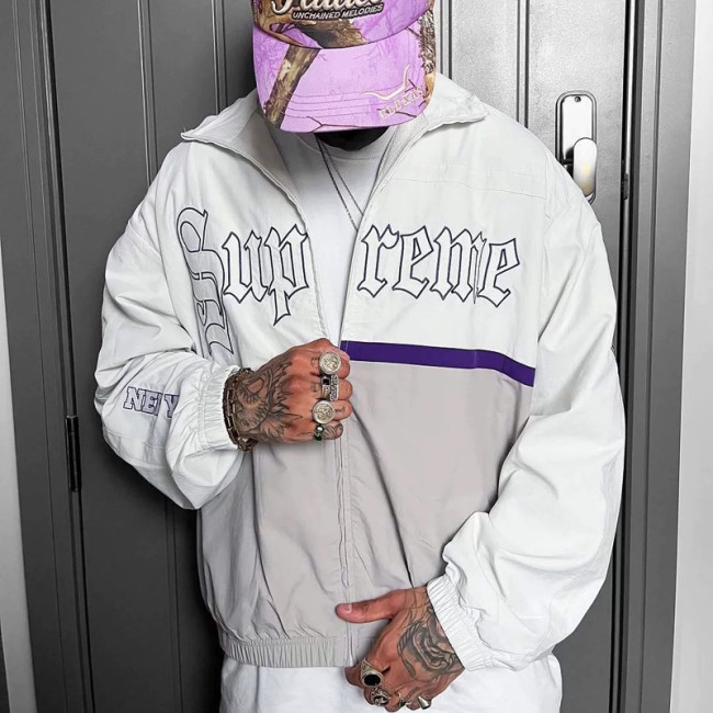 SUPREME SS25 WEEK12 Old English Track JACKET FZJK1916