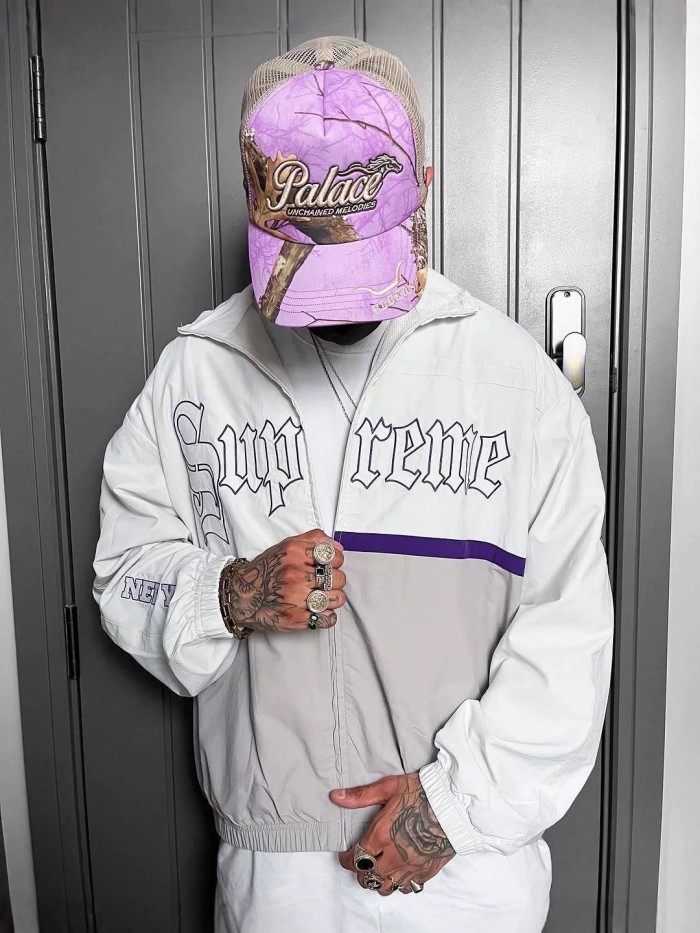 SUPREME SS25 WEEK12 Old English Track JACKET FZJK1916