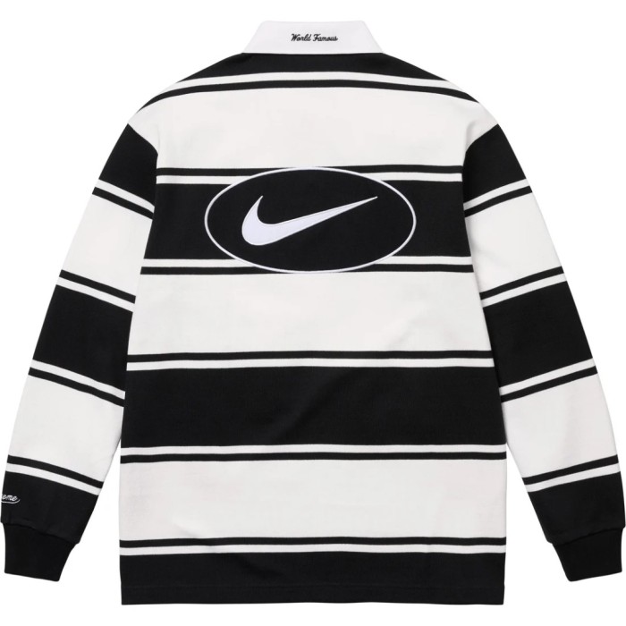 Supreme X Nike SS25 Stripe Rugby Logo Polo Tee FZTX5894