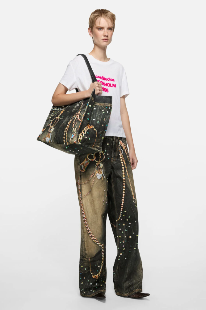 Acne studios Trompe-l'œil tote Handbag FZBB199