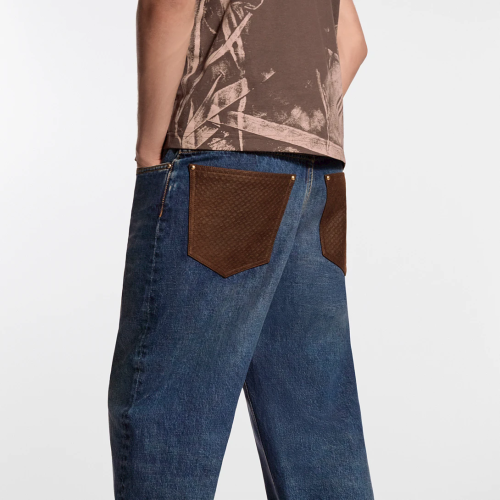 LV Mini Monogram Denim Carpenter Pants Jeans FZKZ1806