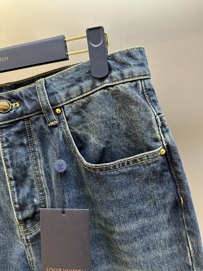 LV Mini Monogram Denim Carpenter Pants Jeans FZKZ1806