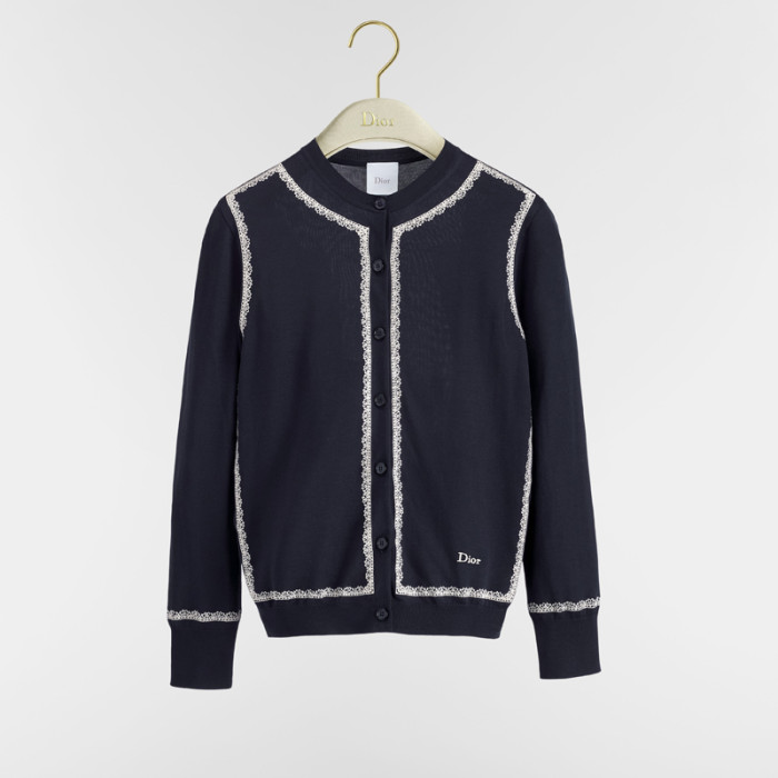 DIOR silk-chiffon Cardigan Sweater FZMY823