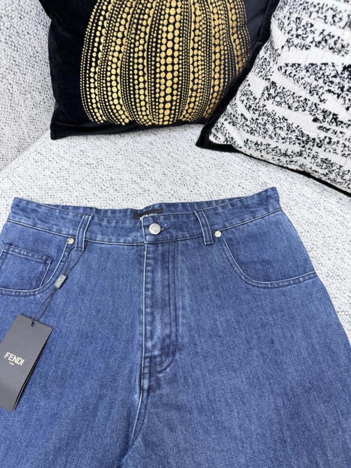 Fendi FF Selleria Denim Shorts FZKZ1810