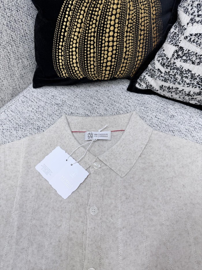 Brunello Cucinelli Knit Polo tee FZTX5909