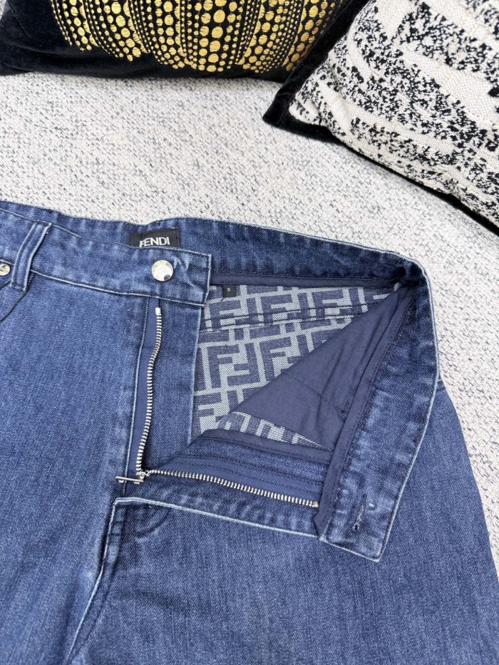 Fendi FF Selleria Denim Shorts FZKZ1810