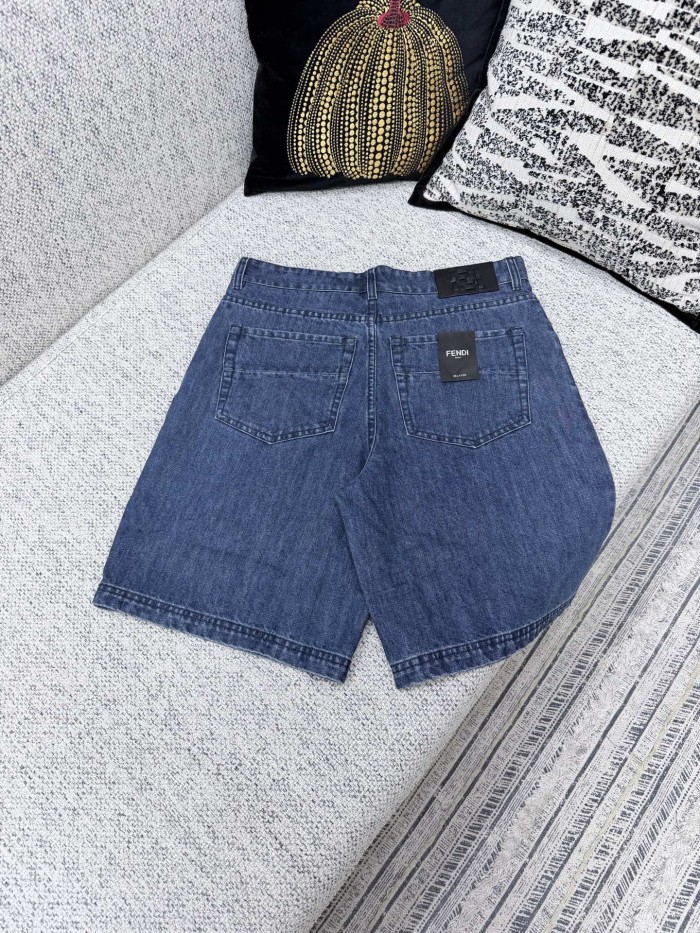Fendi FF Selleria Denim Shorts FZKZ1810