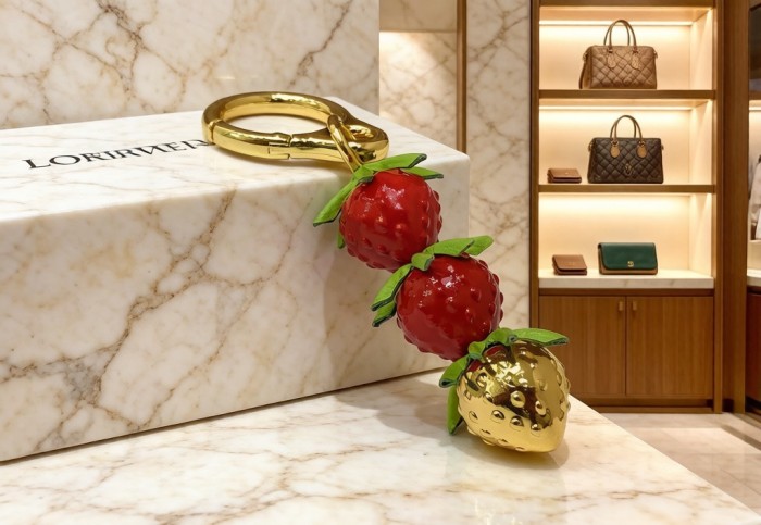 LOEWE Strawberry Bag Charm FZPJ123