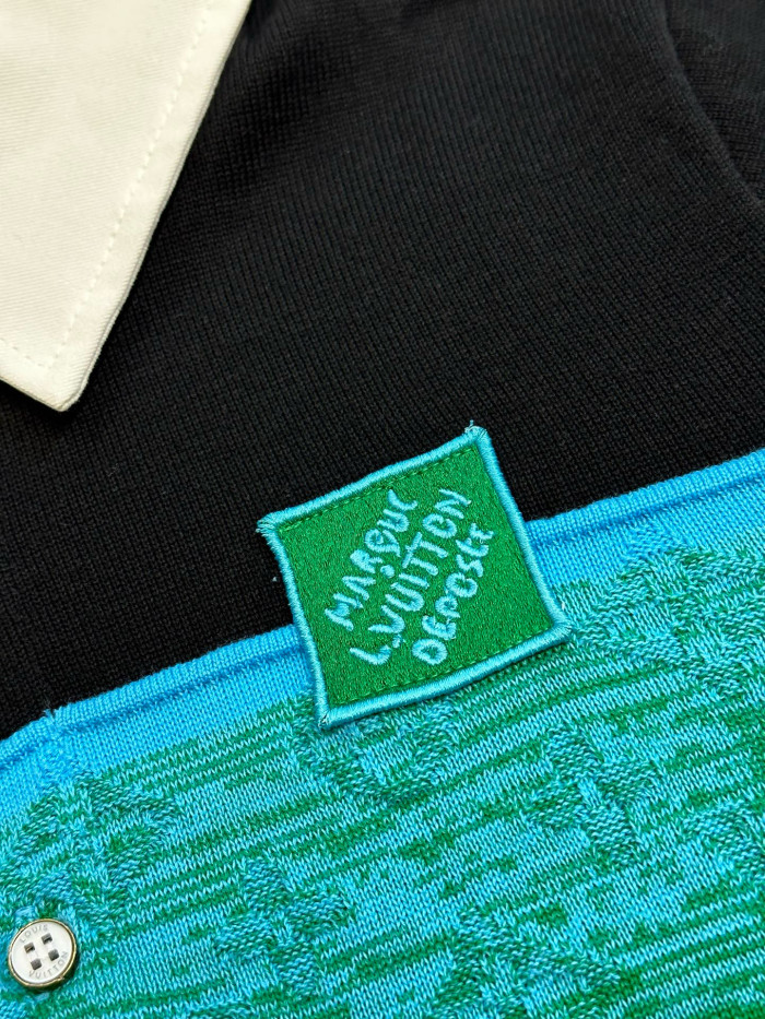 LV Marque L.Vuitton Déposée Knitted polo tee FZTX4902