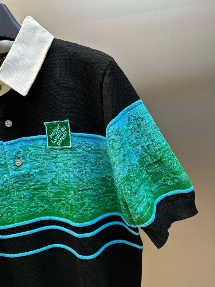 LV Marque L.Vuitton Déposée Knitted polo tee FZTX4902