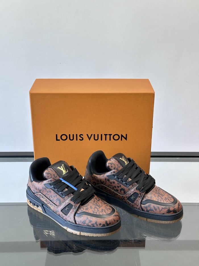 LV Monogram Leopard TRAINER Shoes sneaker FZXZ299