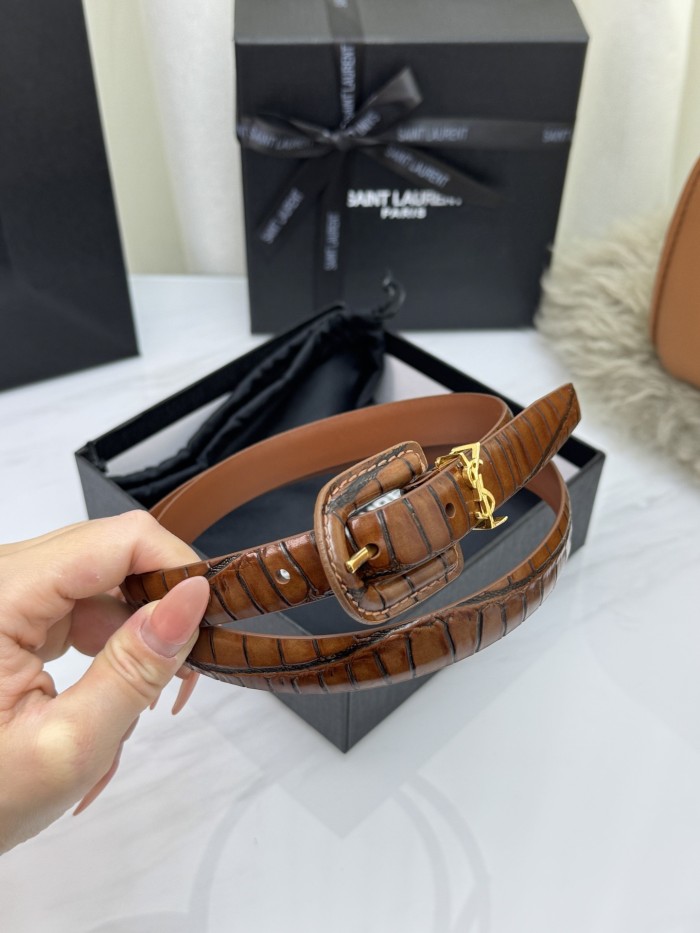 YSL SAINT LAURENT 2cm Belt FZYD238