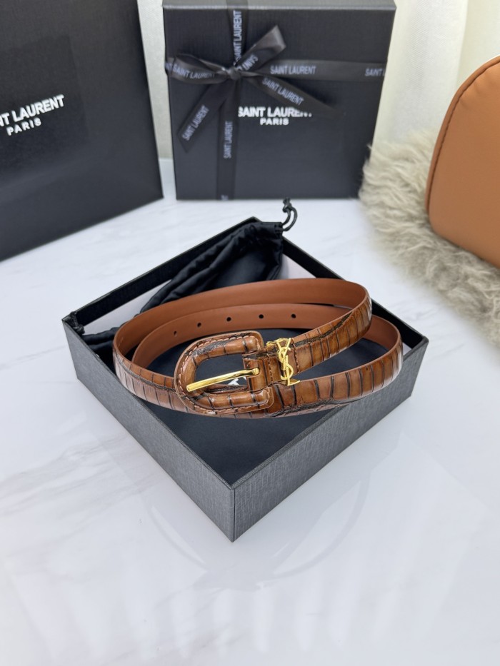 YSL SAINT LAURENT 2cm Belt FZYD238