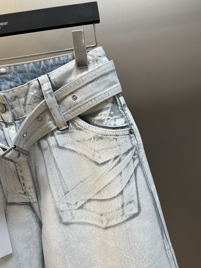 Acne studios Denim trousers with belt JEANS FZKZ1837