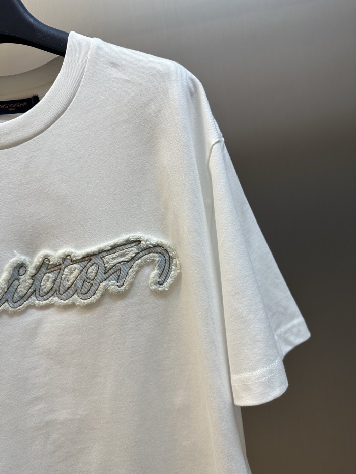 LV denim signature t-shirt tee FZTX5968