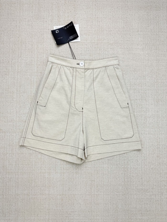 Prada Chambray suit Polo shorts FZTZ098