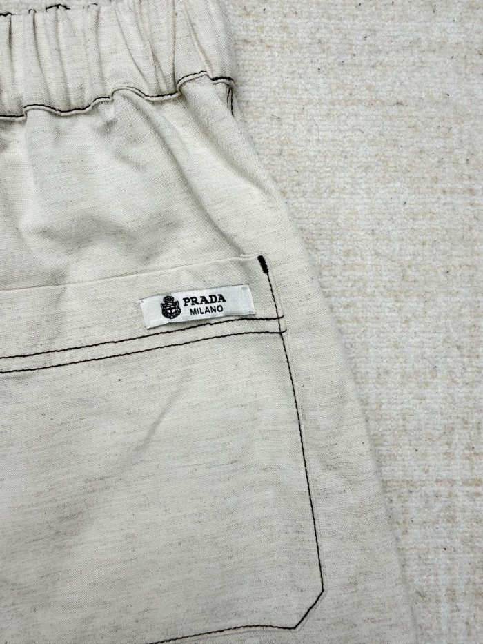 Prada Chambray suit Polo shorts FZTZ098