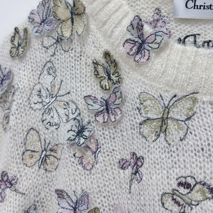 DIOR Embroidery Sweater Cardigan Knit tee vest FZTZ100