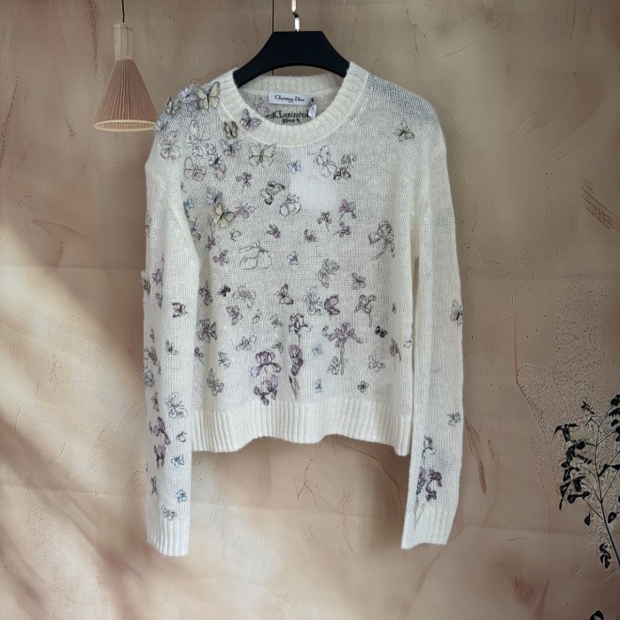 DIOR Embroidery Sweater Cardigan Knit tee vest FZTZ100